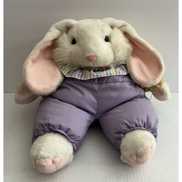 Vtg 1995 Well Made Toy Mfg Corp 21” Bearded Easter Rabbit Stuffed Animal Plush - Picture 3 of 12